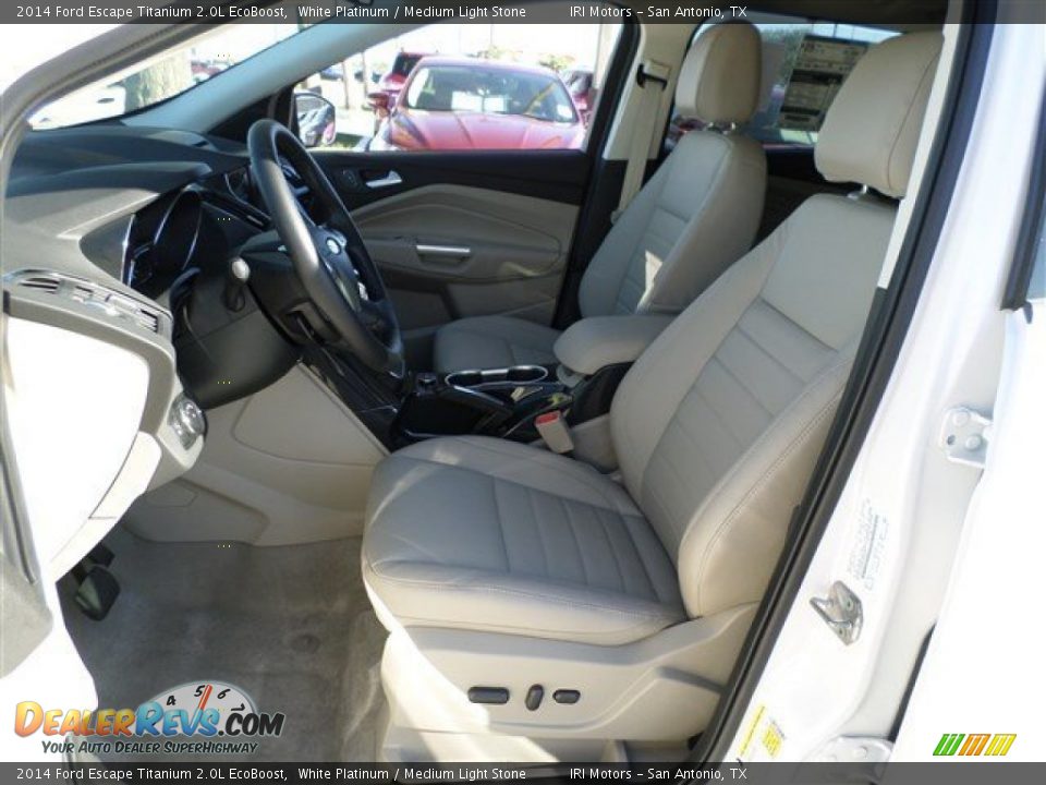 2014 Ford Escape Titanium 2.0L EcoBoost White Platinum / Medium Light Stone Photo #23