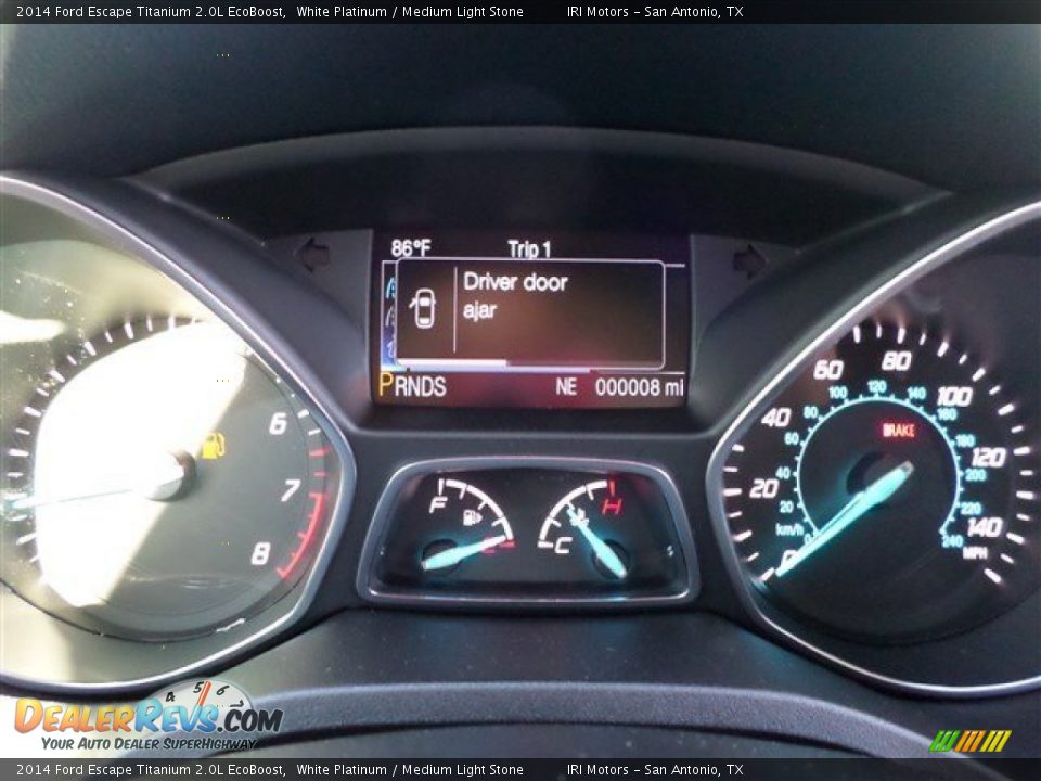 2014 Ford Escape Titanium 2.0L EcoBoost White Platinum / Medium Light Stone Photo #24