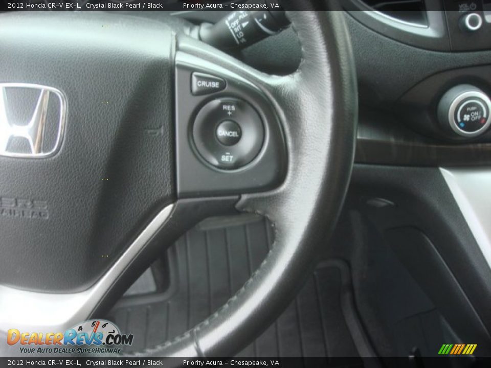 2012 Honda CR-V EX-L Crystal Black Pearl / Black Photo #22