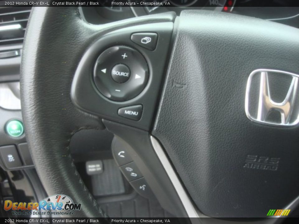 2012 Honda CR-V EX-L Crystal Black Pearl / Black Photo #23
