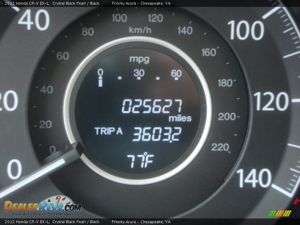 2012 Honda CR-V EX-L Crystal Black Pearl / Black Photo #25
