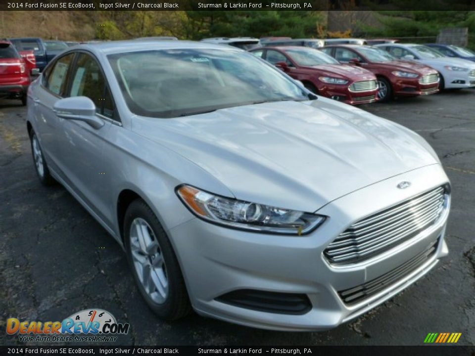2014 Ford Fusion SE EcoBoost Ingot Silver / Charcoal Black Photo #1