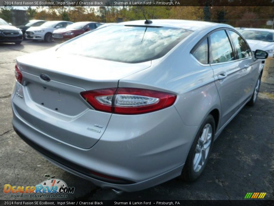 2014 Ford Fusion SE EcoBoost Ingot Silver / Charcoal Black Photo #2
