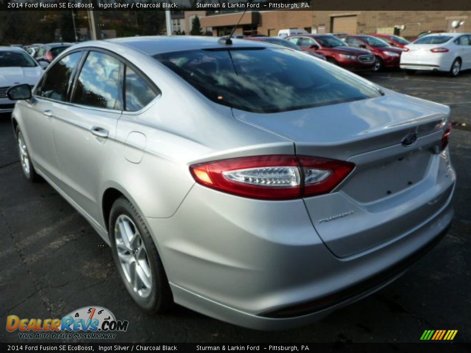 2014 Ford Fusion SE EcoBoost Ingot Silver / Charcoal Black Photo #4