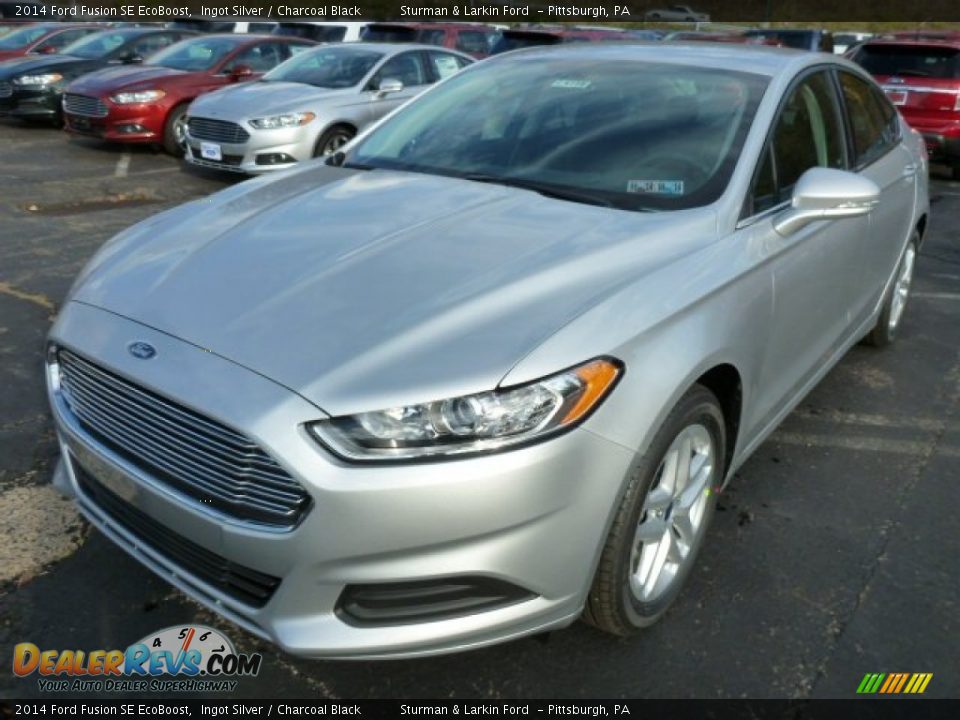 2014 Ford Fusion SE EcoBoost Ingot Silver / Charcoal Black Photo #5