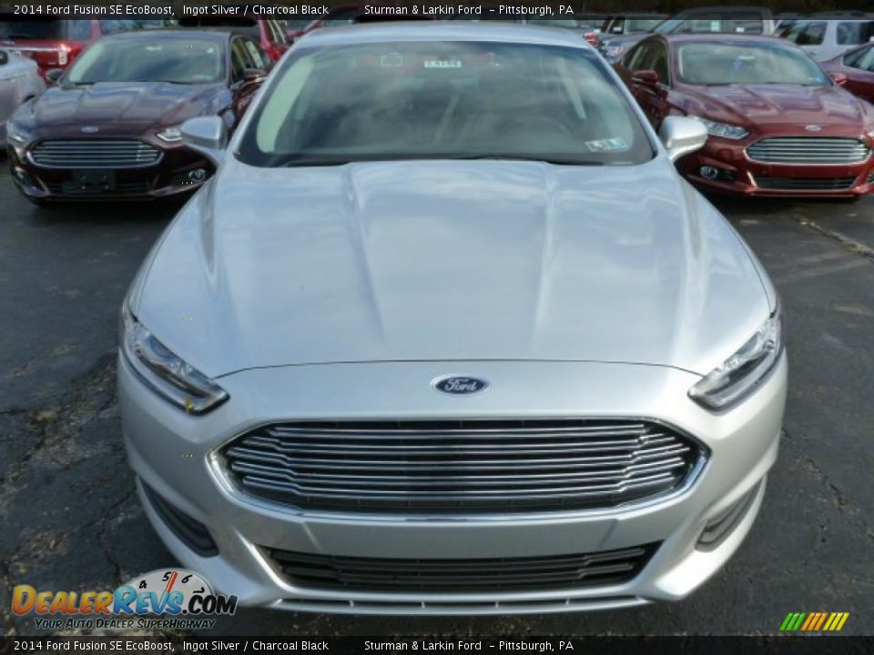 2014 Ford Fusion SE EcoBoost Ingot Silver / Charcoal Black Photo #6