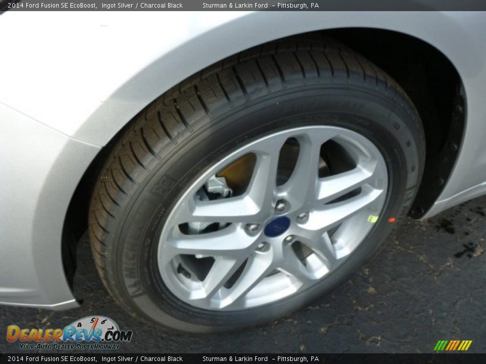 2014 Ford Fusion SE EcoBoost Ingot Silver / Charcoal Black Photo #7