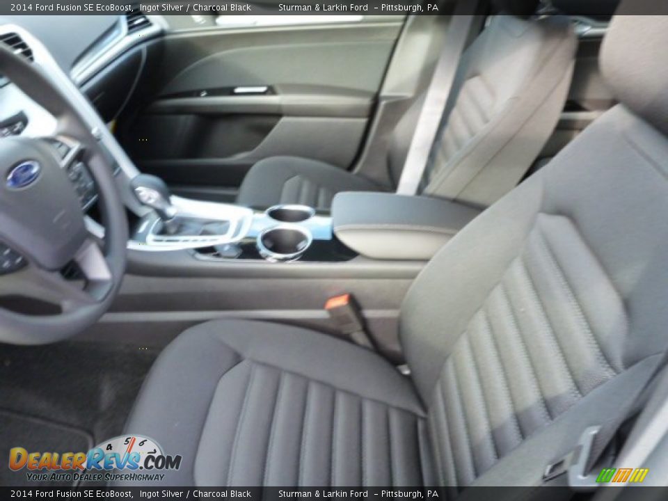 2014 Ford Fusion SE EcoBoost Ingot Silver / Charcoal Black Photo #8