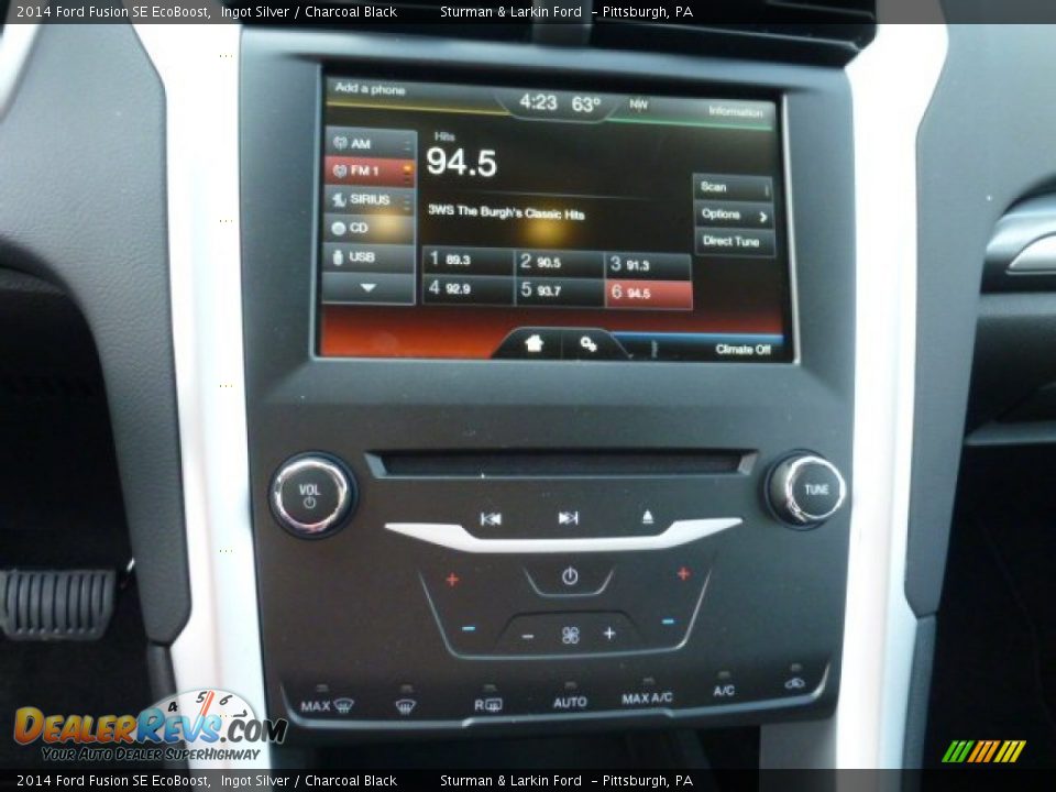 2014 Ford Fusion SE EcoBoost Ingot Silver / Charcoal Black Photo #12