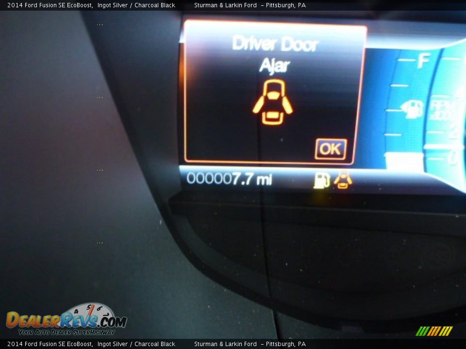 2014 Ford Fusion SE EcoBoost Ingot Silver / Charcoal Black Photo #14