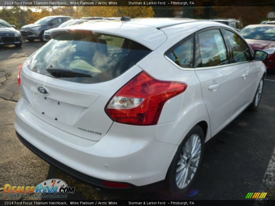 2014 Ford Focus Titanium Hatchback White Platinum / Arctic White Photo #2