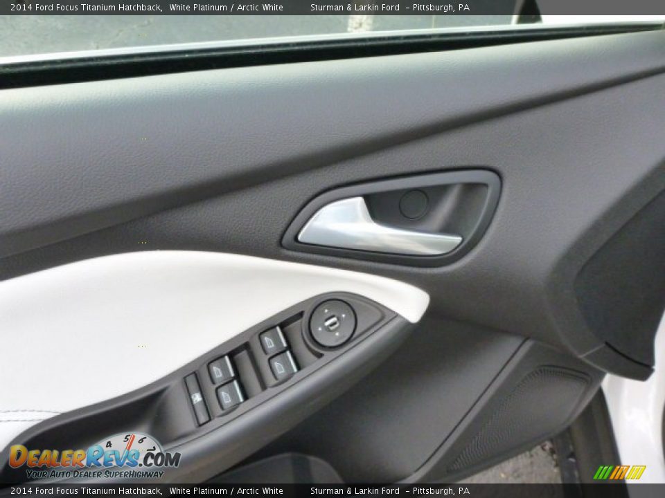 2014 Ford Focus Titanium Hatchback White Platinum / Arctic White Photo #11