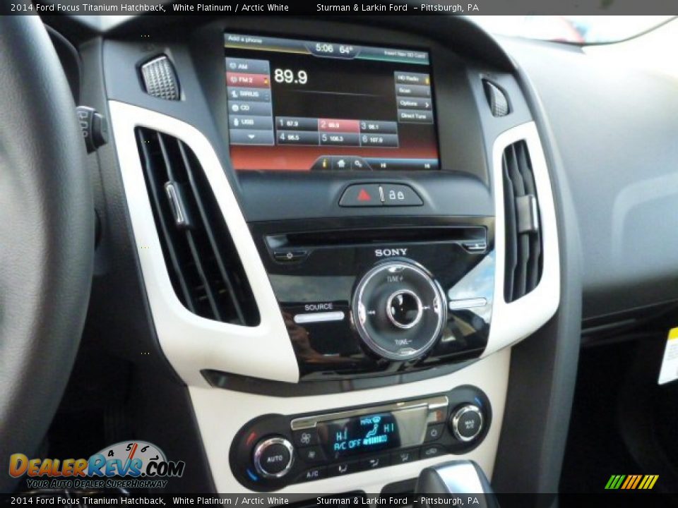 2014 Ford Focus Titanium Hatchback White Platinum / Arctic White Photo #13