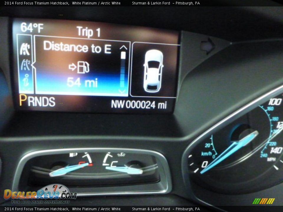 2014 Ford Focus Titanium Hatchback White Platinum / Arctic White Photo #14