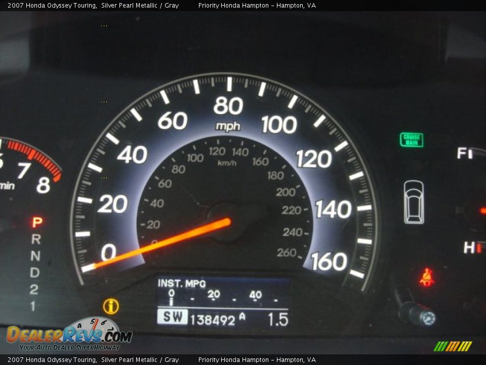 2007 Honda Odyssey Touring Silver Pearl Metallic / Gray Photo #20