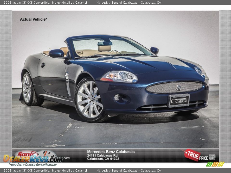 2008 Jaguar XK XK8 Convertible Indigo Metallic / Caramel Photo #1
