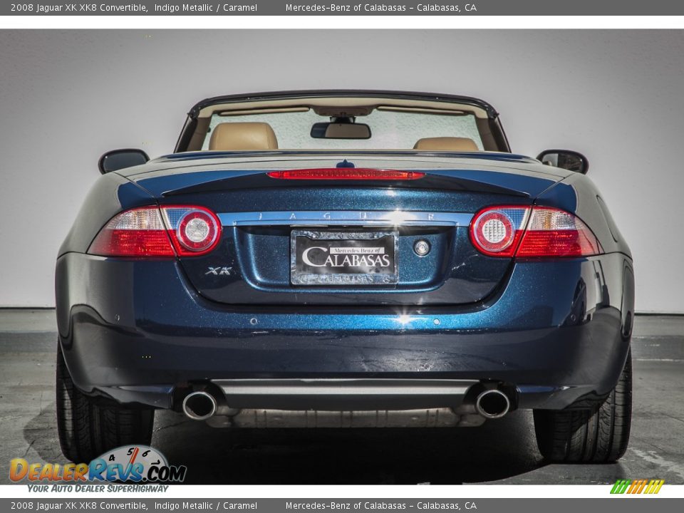 2008 Jaguar XK XK8 Convertible Indigo Metallic / Caramel Photo #3