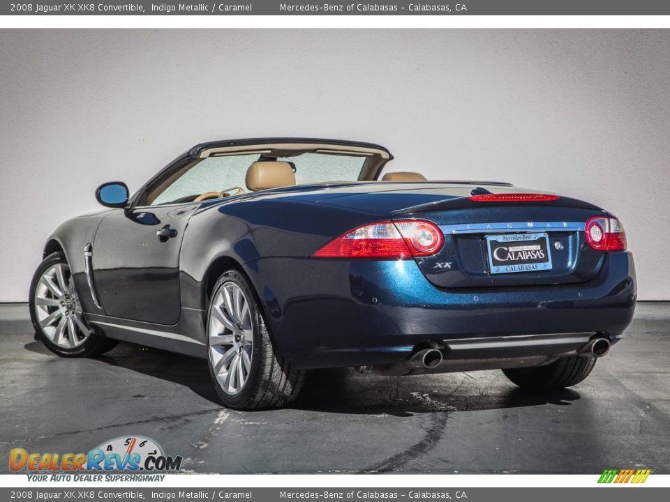 2008 Jaguar XK XK8 Convertible Indigo Metallic / Caramel Photo #10
