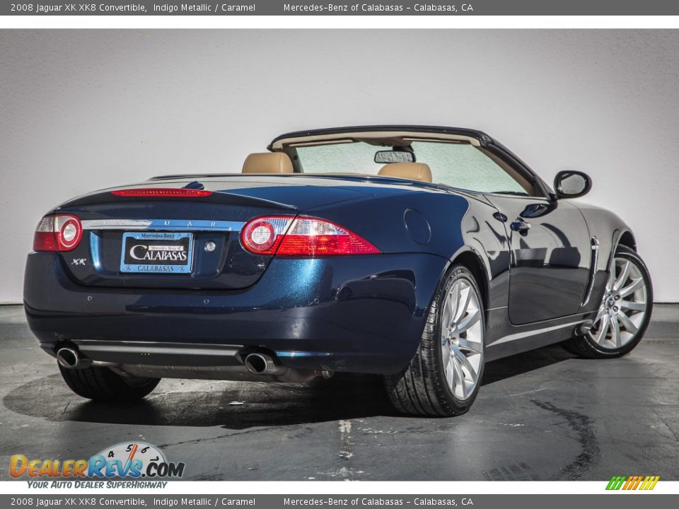 2008 Jaguar XK XK8 Convertible Indigo Metallic / Caramel Photo #14