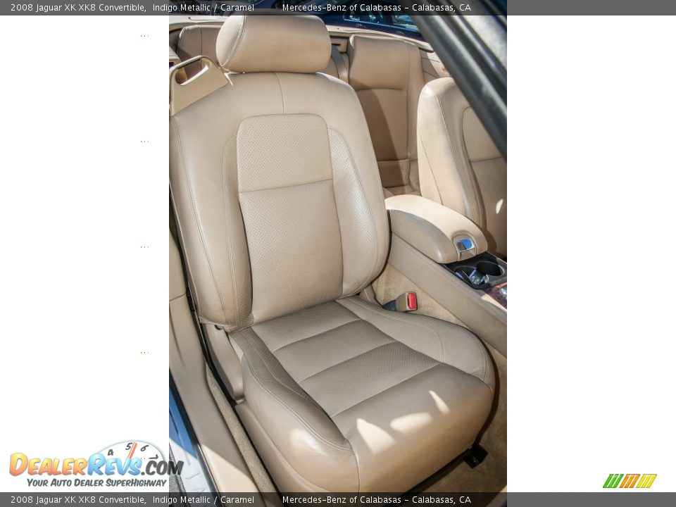 2008 Jaguar XK XK8 Convertible Indigo Metallic / Caramel Photo #25