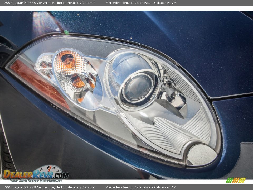 2008 Jaguar XK XK8 Convertible Indigo Metallic / Caramel Photo #27
