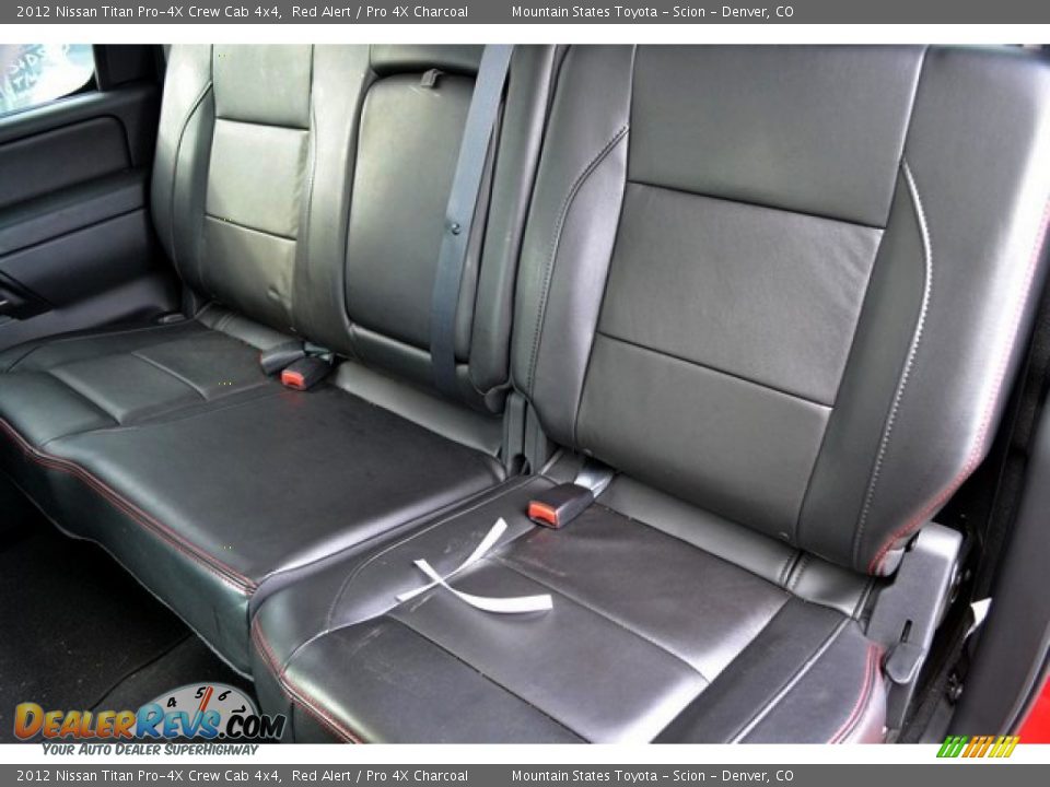 2012 Nissan Titan Pro-4X Crew Cab 4x4 Red Alert / Pro 4X Charcoal Photo #6