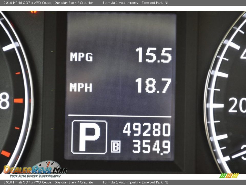2010 Infiniti G 37 x AWD Coupe Obsidian Black / Graphite Photo #13
