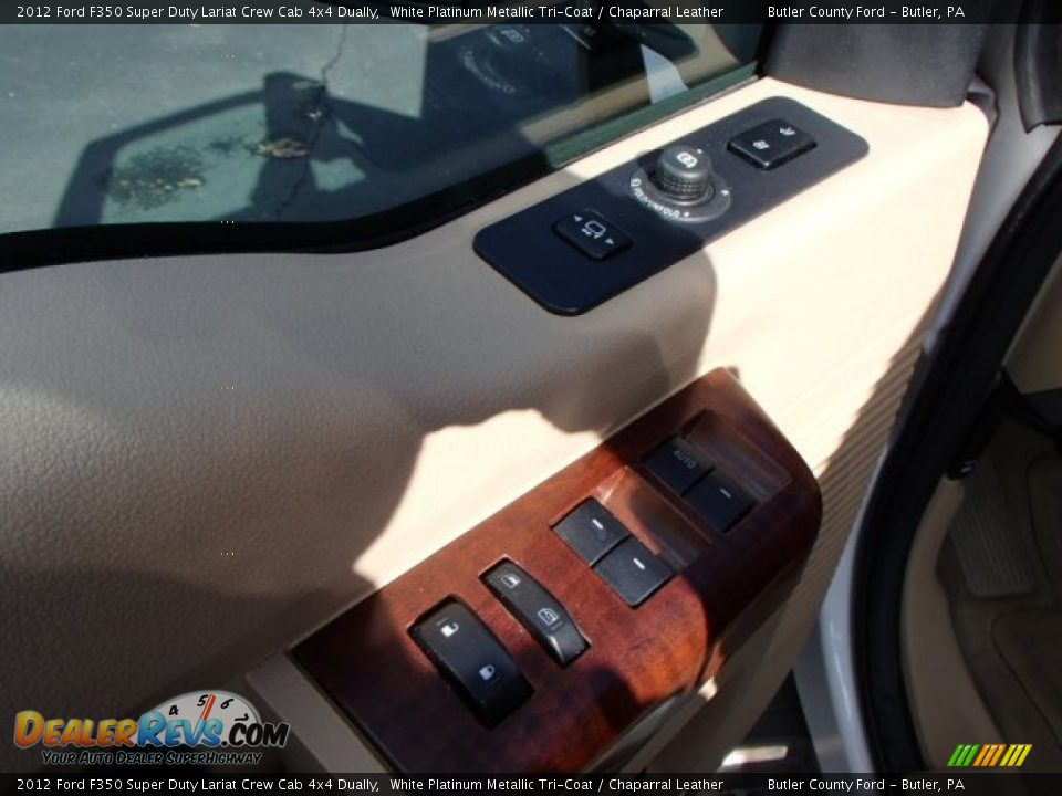 2012 Ford F350 Super Duty Lariat Crew Cab 4x4 Dually White Platinum Metallic Tri-Coat / Chaparral Leather Photo #13