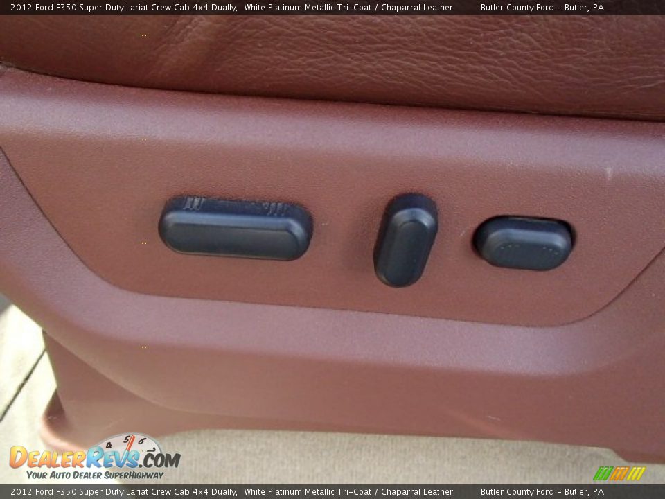 2012 Ford F350 Super Duty Lariat Crew Cab 4x4 Dually White Platinum Metallic Tri-Coat / Chaparral Leather Photo #14