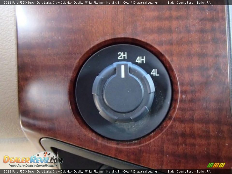 2012 Ford F350 Super Duty Lariat Crew Cab 4x4 Dually White Platinum Metallic Tri-Coat / Chaparral Leather Photo #16