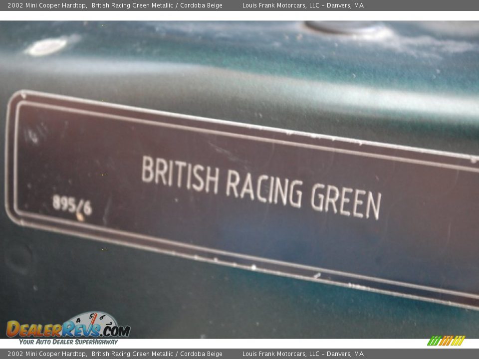 2002 Mini Cooper Hardtop British Racing Green Metallic / Cordoba Beige Photo #19