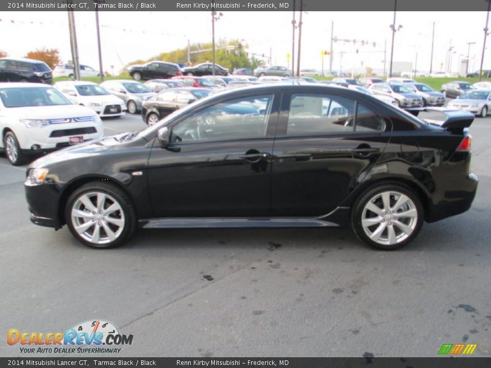 2014 Mitsubishi Lancer GT Tarmac Black / Black Photo #4