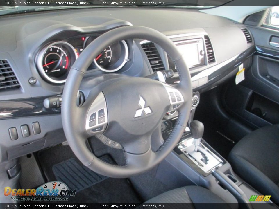 2014 Mitsubishi Lancer GT Tarmac Black / Black Photo #18