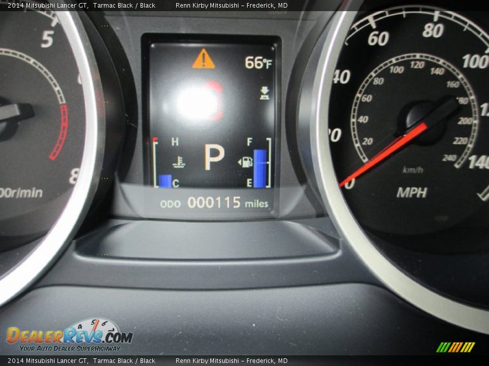 2014 Mitsubishi Lancer GT Tarmac Black / Black Photo #21