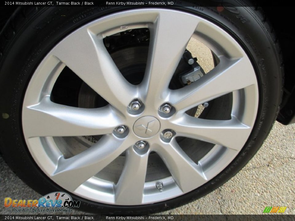 2014 Mitsubishi Lancer GT Tarmac Black / Black Photo #35