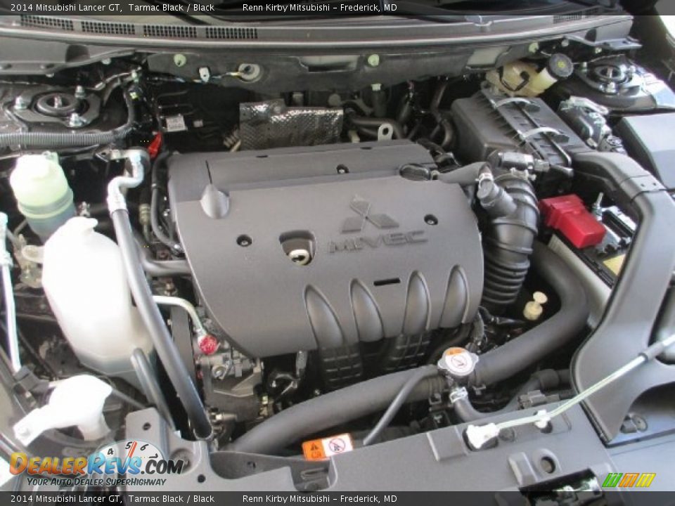 2014 Mitsubishi Lancer GT Tarmac Black / Black Photo #36