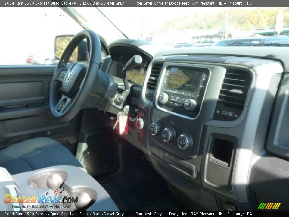 2014 Ram 1500 Express Quad Cab 4x4 Black / Black/Diesel Gray Photo #8