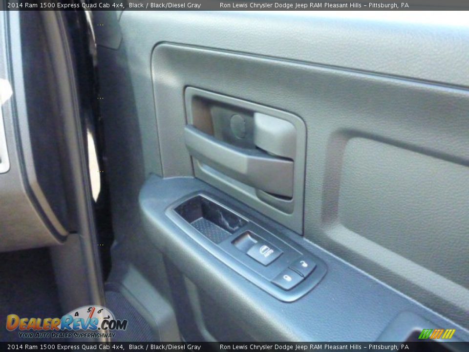 2014 Ram 1500 Express Quad Cab 4x4 Black / Black/Diesel Gray Photo #9