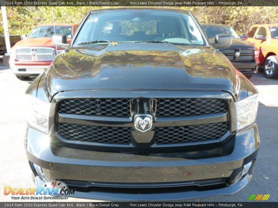 2014 Ram 1500 Express Quad Cab 4x4 Black / Black/Diesel Gray Photo #11