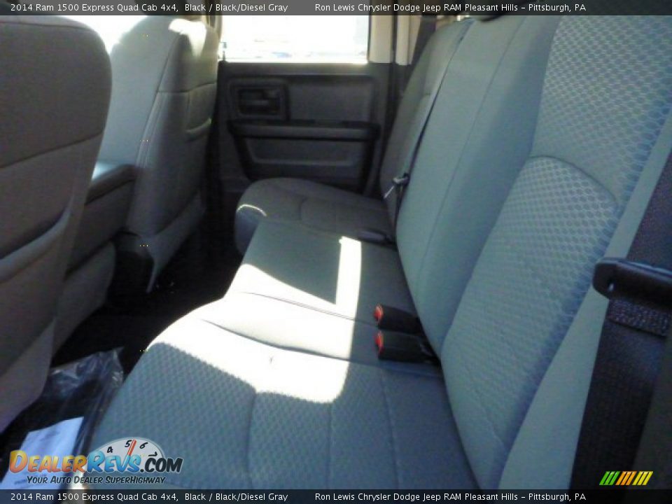 2014 Ram 1500 Express Quad Cab 4x4 Black / Black/Diesel Gray Photo #14