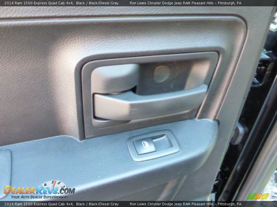 2014 Ram 1500 Express Quad Cab 4x4 Black / Black/Diesel Gray Photo #16