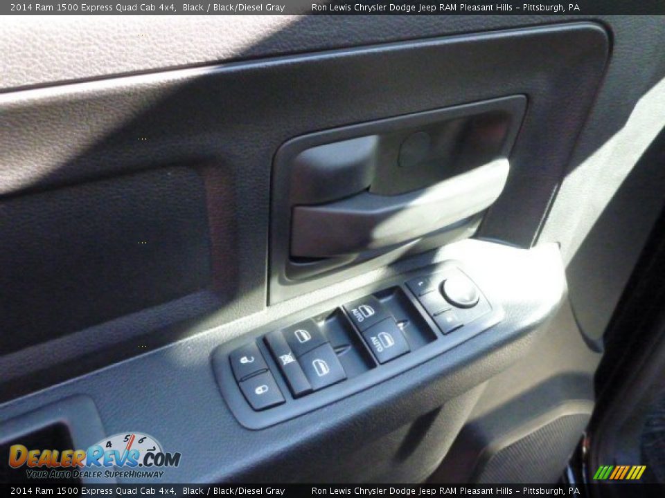 2014 Ram 1500 Express Quad Cab 4x4 Black / Black/Diesel Gray Photo #17