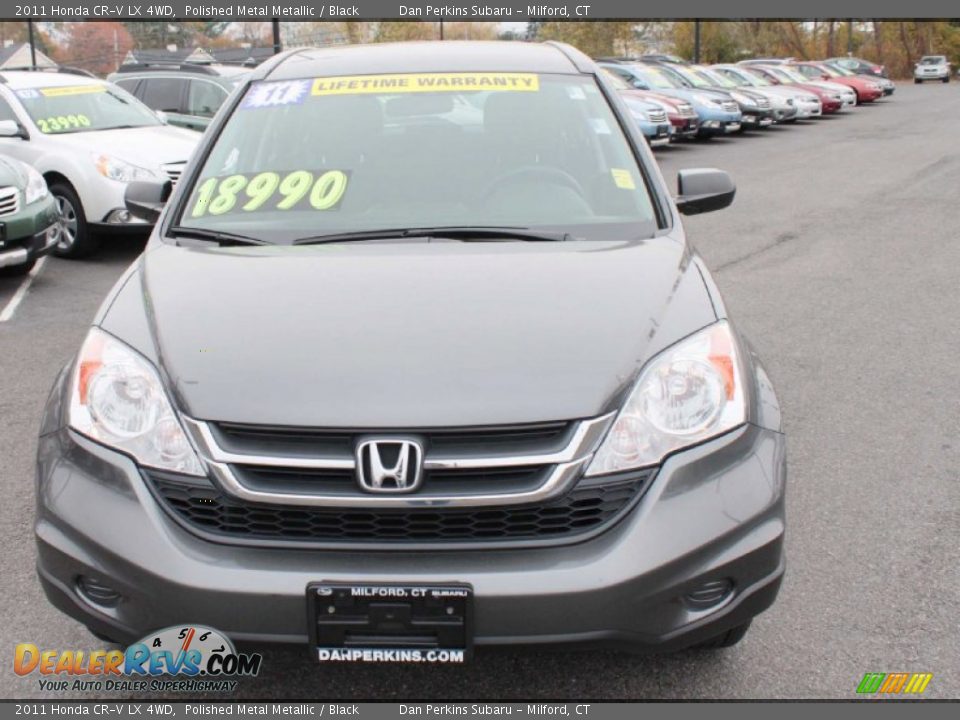 2011 Honda CR-V LX 4WD Polished Metal Metallic / Black Photo #2
