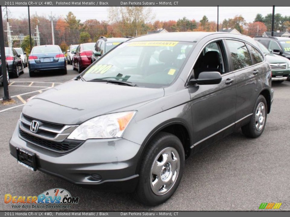 2011 Honda CR-V LX 4WD Polished Metal Metallic / Black Photo #3