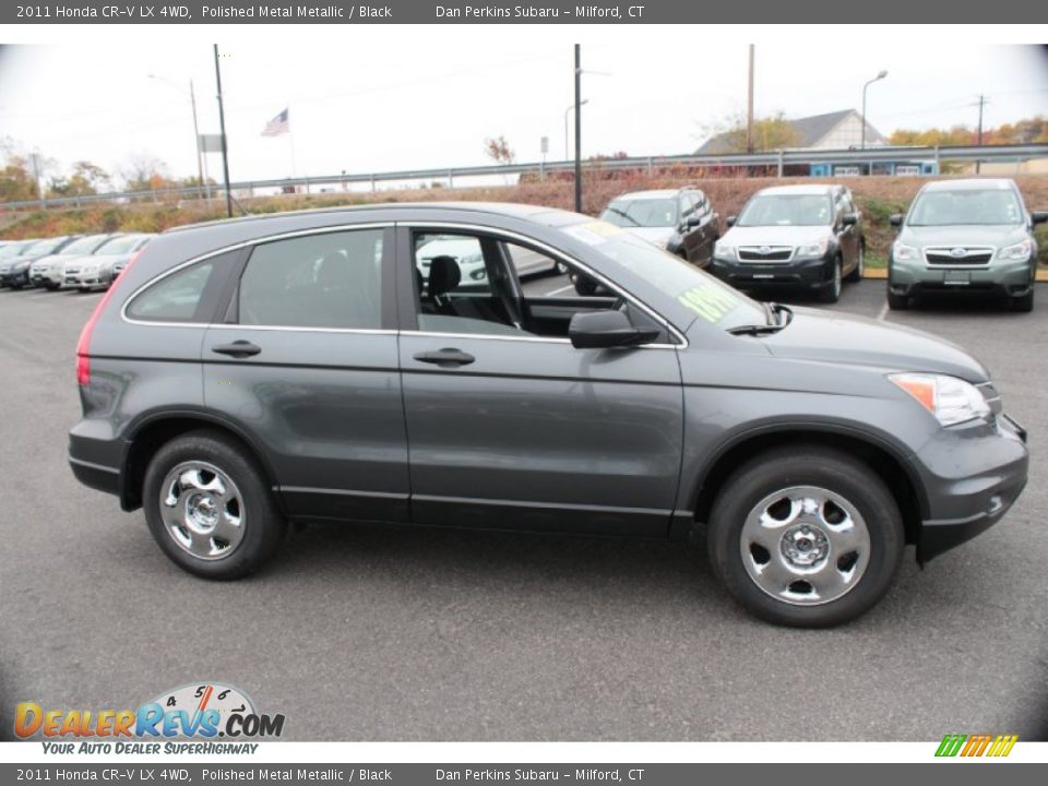 2011 Honda CR-V LX 4WD Polished Metal Metallic / Black Photo #4