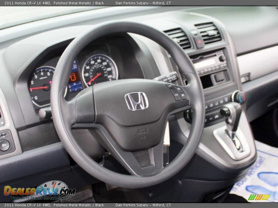 2011 Honda CR-V LX 4WD Polished Metal Metallic / Black Photo #5