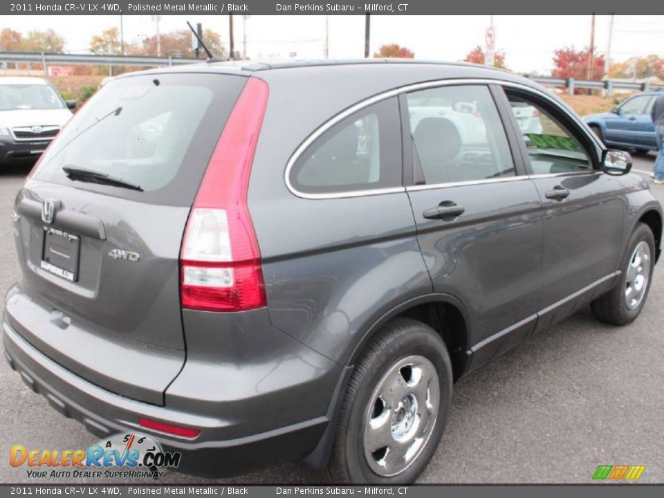 2011 Honda CR-V LX 4WD Polished Metal Metallic / Black Photo #6