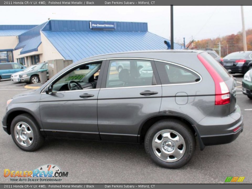 2011 Honda CR-V LX 4WD Polished Metal Metallic / Black Photo #11