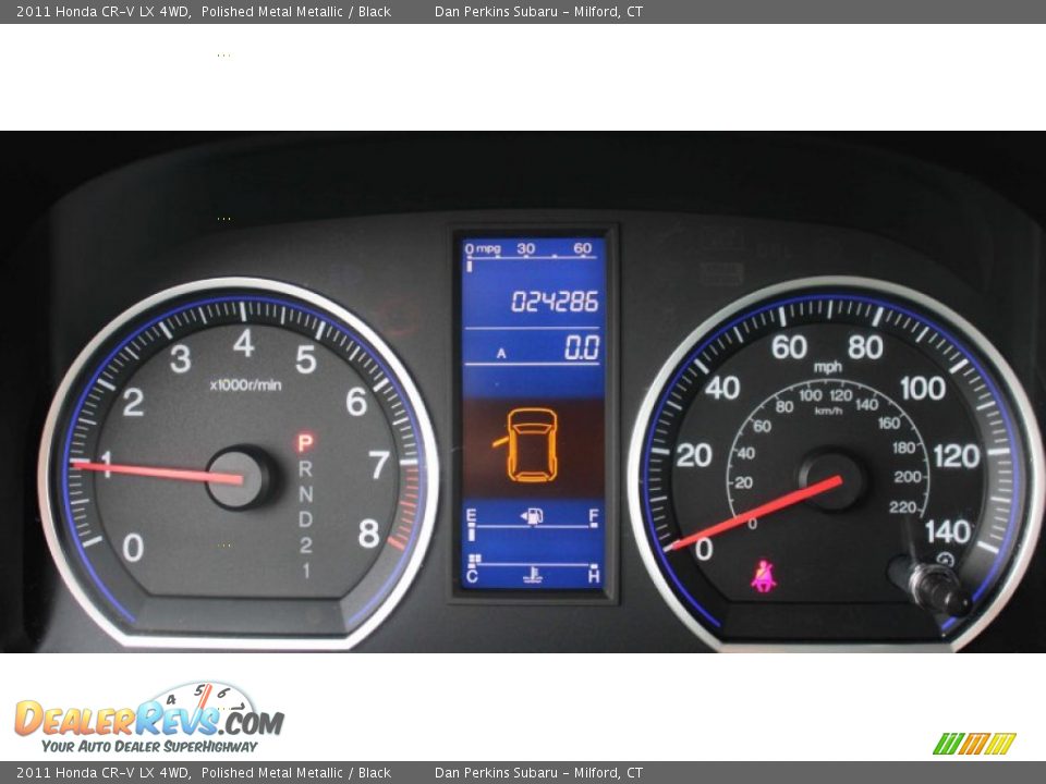 2011 Honda CR-V LX 4WD Polished Metal Metallic / Black Photo #16