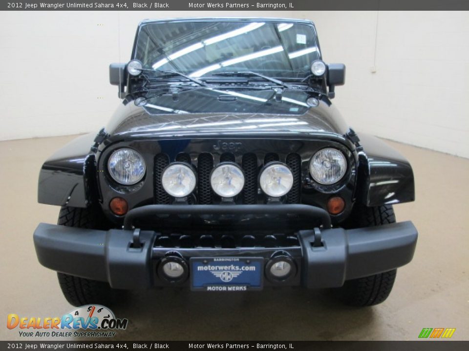 2012 Jeep Wrangler Unlimited Sahara 4x4 Black / Black Photo #2